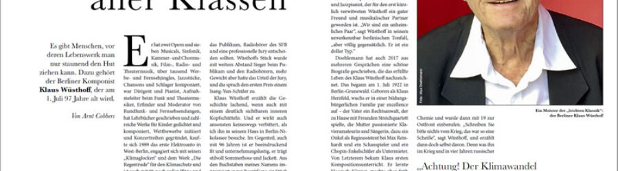 Interview mit Klaus Wüsthoff von Arnt Cobbers